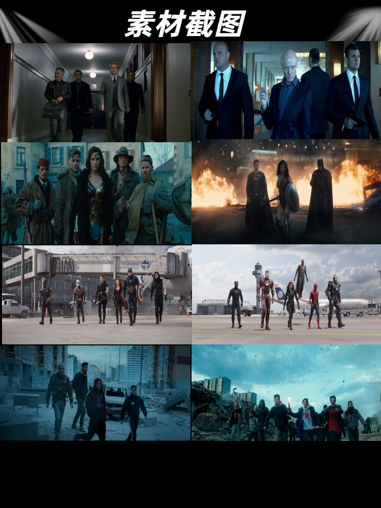 4k高清60帧影视剧电影人物混剪高燃片段抖音快手剪辑短视频素材库